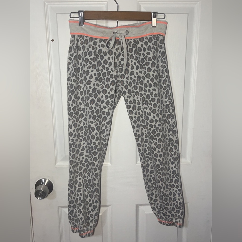cheetah print sweat pants